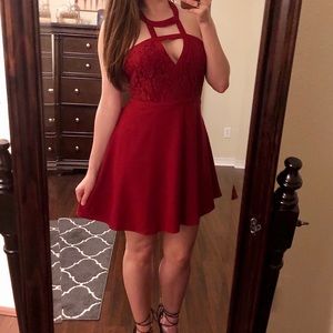 Red LuLus Skater Dress